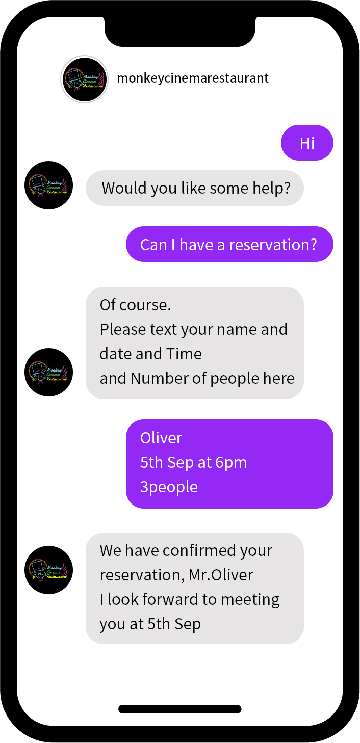 MonkeyCinemaRestaurant reservation